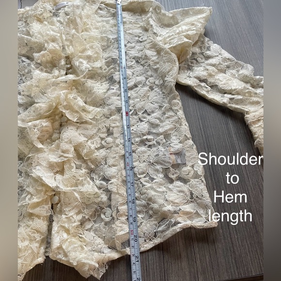 Rancho Estancia Lace Botton Down Angelcore Coquette Blouse Size Medium - Picture 7 of 10